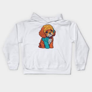 Cavapoo Portrait Kids Hoodie